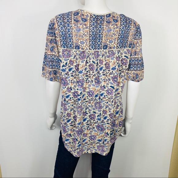 LUCKY BRAND Sz L PEASANT TOP NWT - Picture 4 of 8